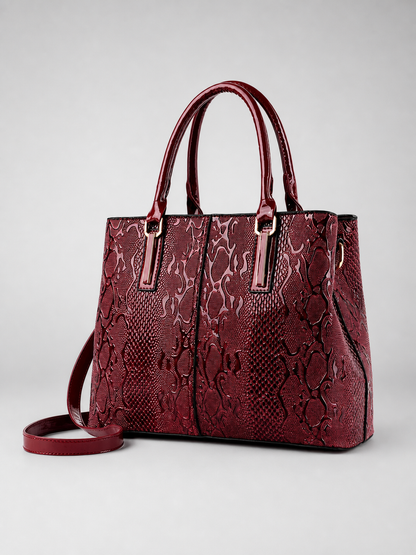 Snake Embossed Tote Bag, Colmar