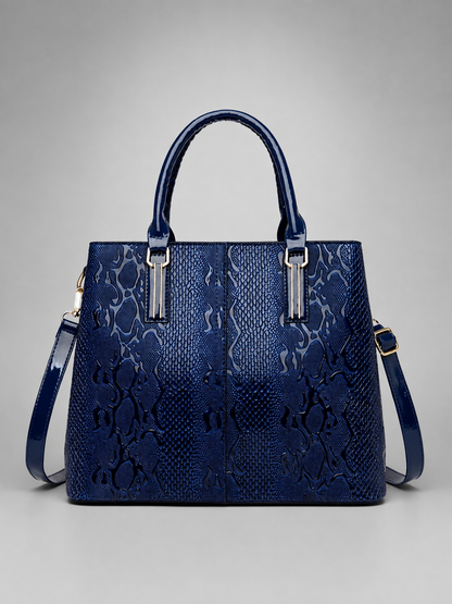 Snake Embossed Tote Bag, Colmar