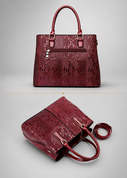 Snake Embossed Tote Bag, Colmar