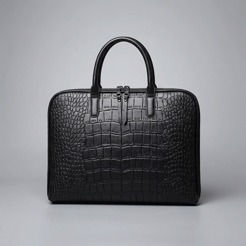 Croc Embossed Laptop Bag |  Espoo