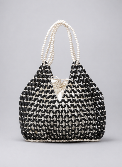 Handwoven Beaded Bucket Bag | Bilbao