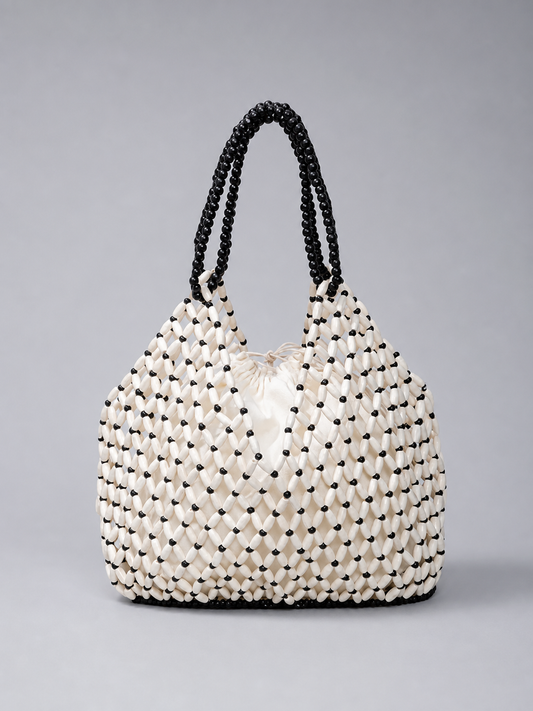 Handwoven Beaded Bucket Bag | Bilbao