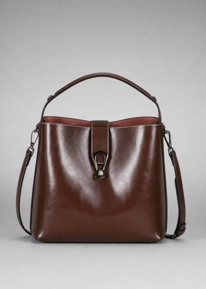 Genuine Leather Bucket Bag | Bern