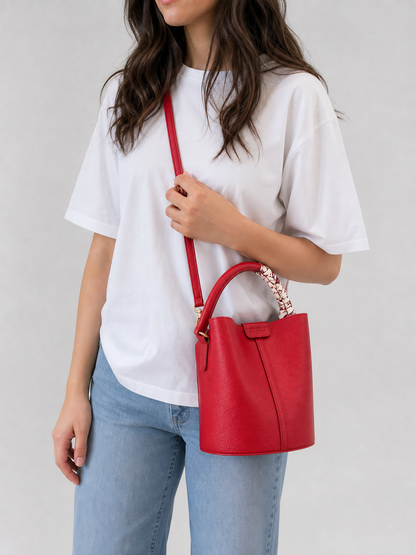 Scarf Accent Bucket Bag | Erfurt