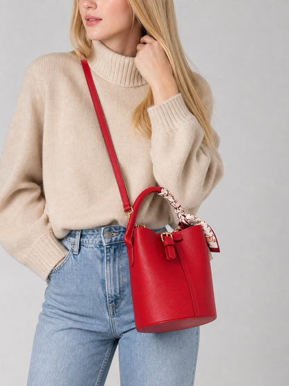 Scarf Accent Bucket Bag | Erfurt