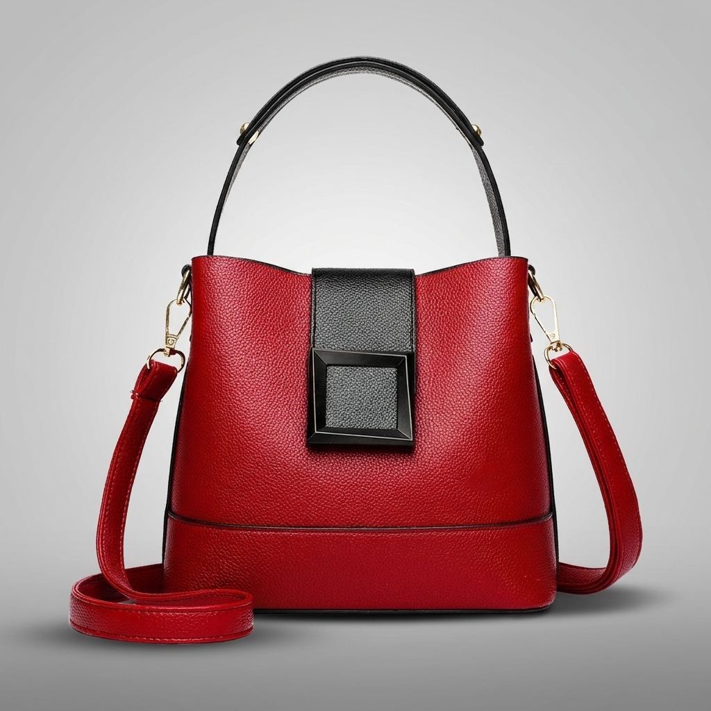Contrast Buckle Bucket Bag | Bregenz