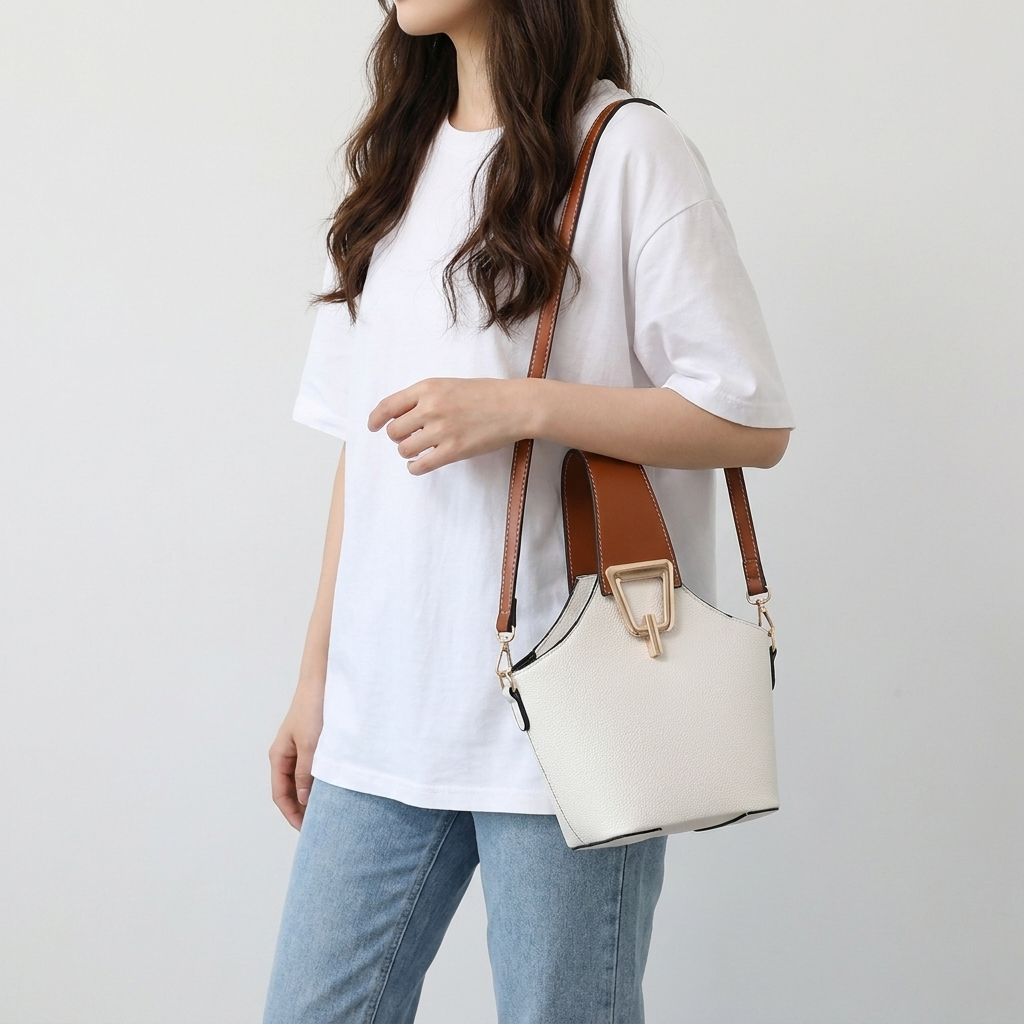 Two Tone Saddle Bucket bag | Aalborg