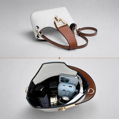 Two Tone Saddle Bucket bag | Aalborg