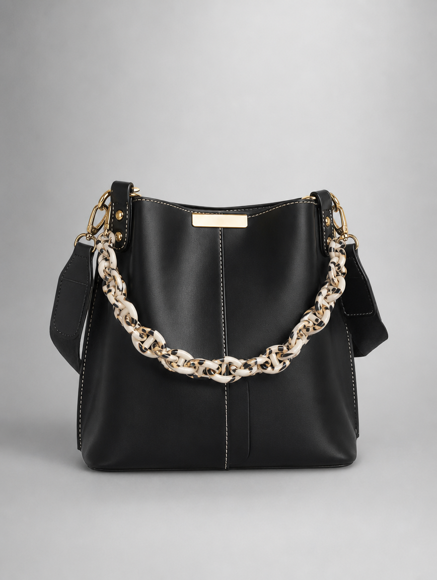 Chain & Scarf Bucket Bag | Namur