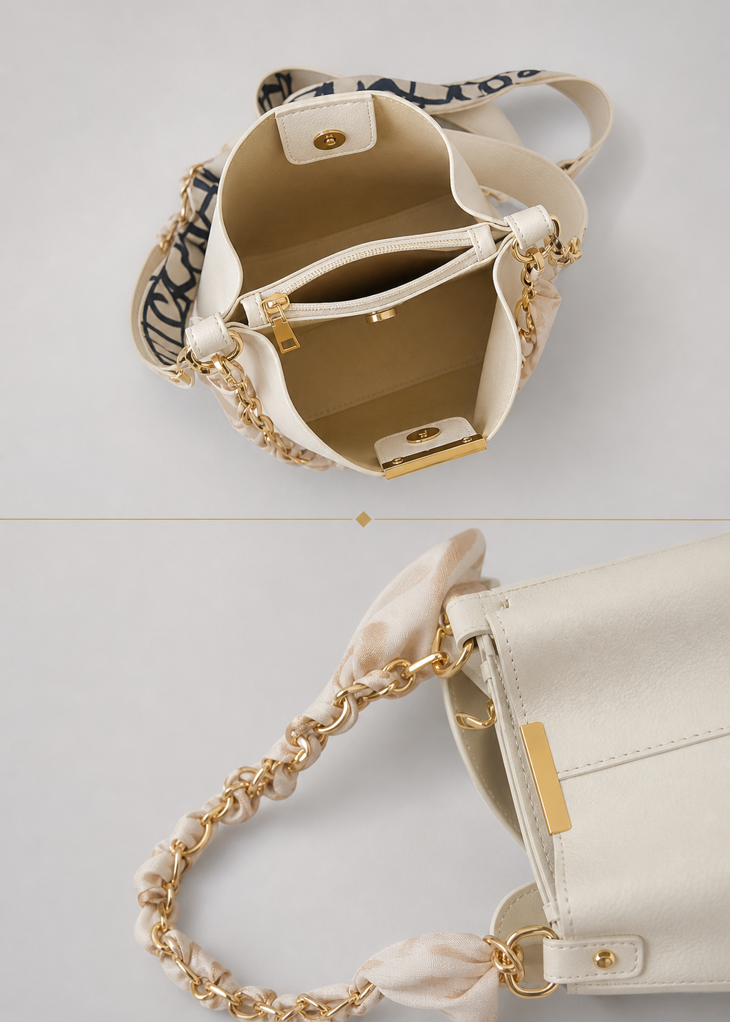 Chain & Scarf Bucket Bag | Namur