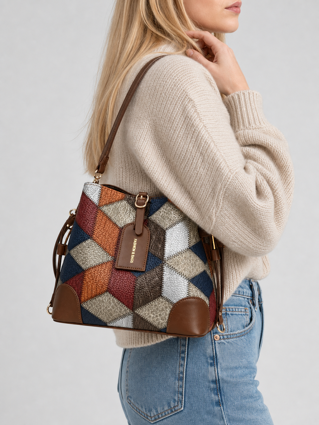 Patchwork Bucket Bag | Lugano