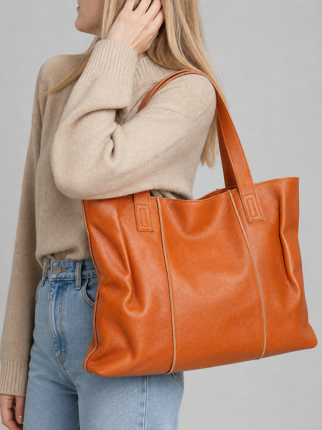 Slouchy Leather Tote bag | Rostock