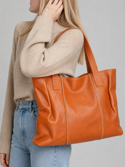 Slouchy Leather Tote bag | Rostock
