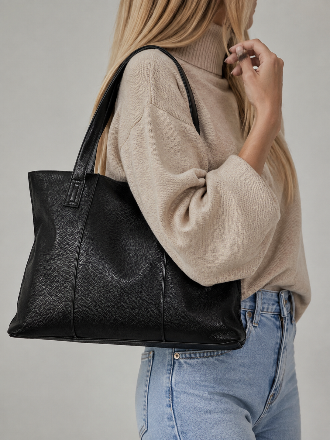 Slouchy Leather Tote bag | Rostock