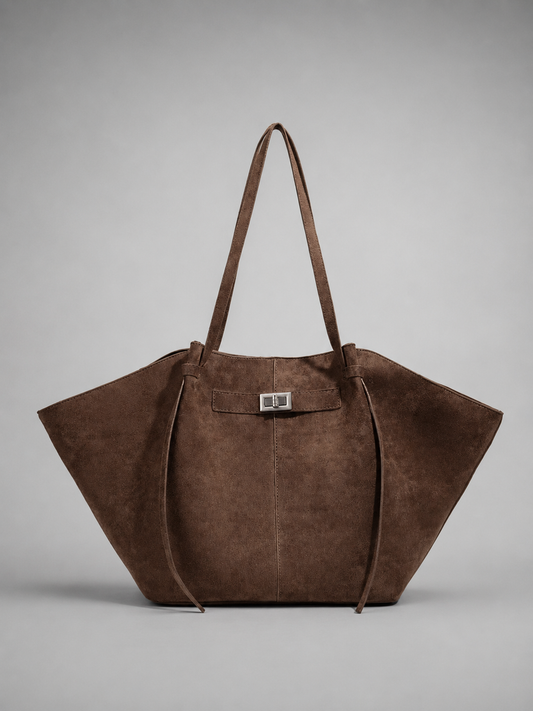 Structured Wing  suede  Tote bag | Bamberg