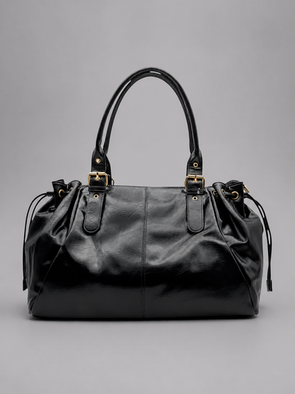 Glossy Leather Shoulder Bag | Bonn