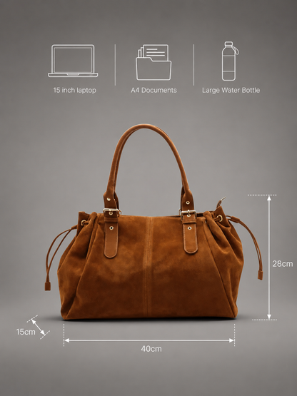 Structured Suede Shoulder Bag | Hanover