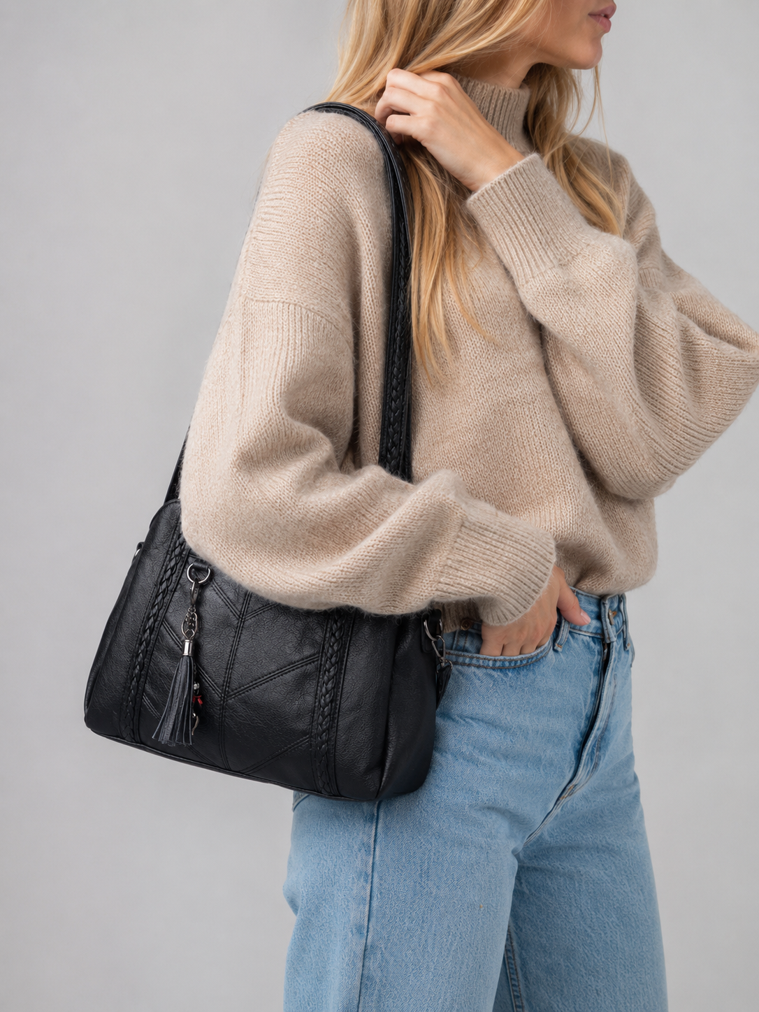 Braided Tassel Satchel Bag | Valencia