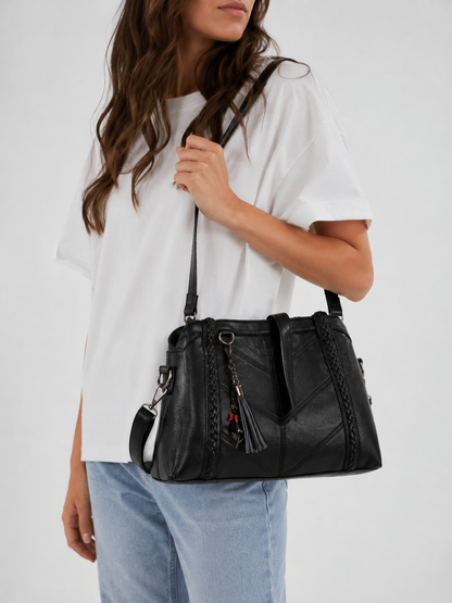Braided Tassel Satchel Bag | Valencia