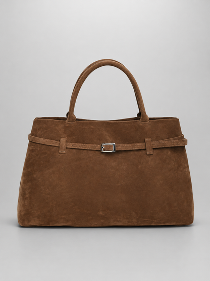 Suede Belted Tote Bag | Grenoble