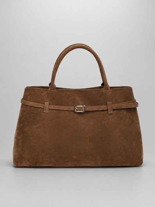 Suede Belted Tote Bag | Grenoble