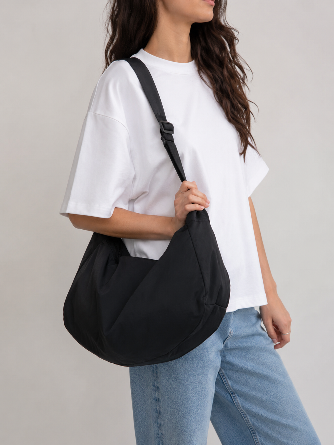 Oversized Nylon Hobo Bag | Nantes