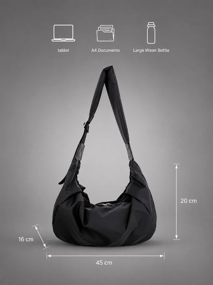 Oversized Nylon Hobo Bag | Nantes