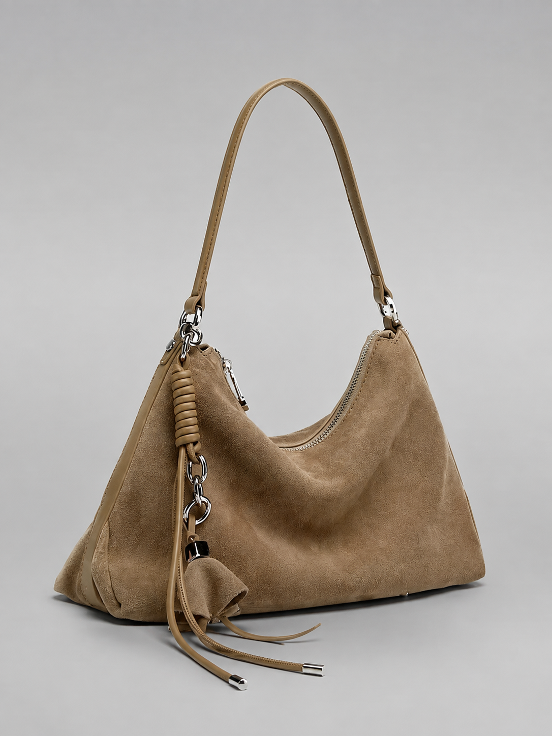 Suede Fringe Hobo Bag | Mainz