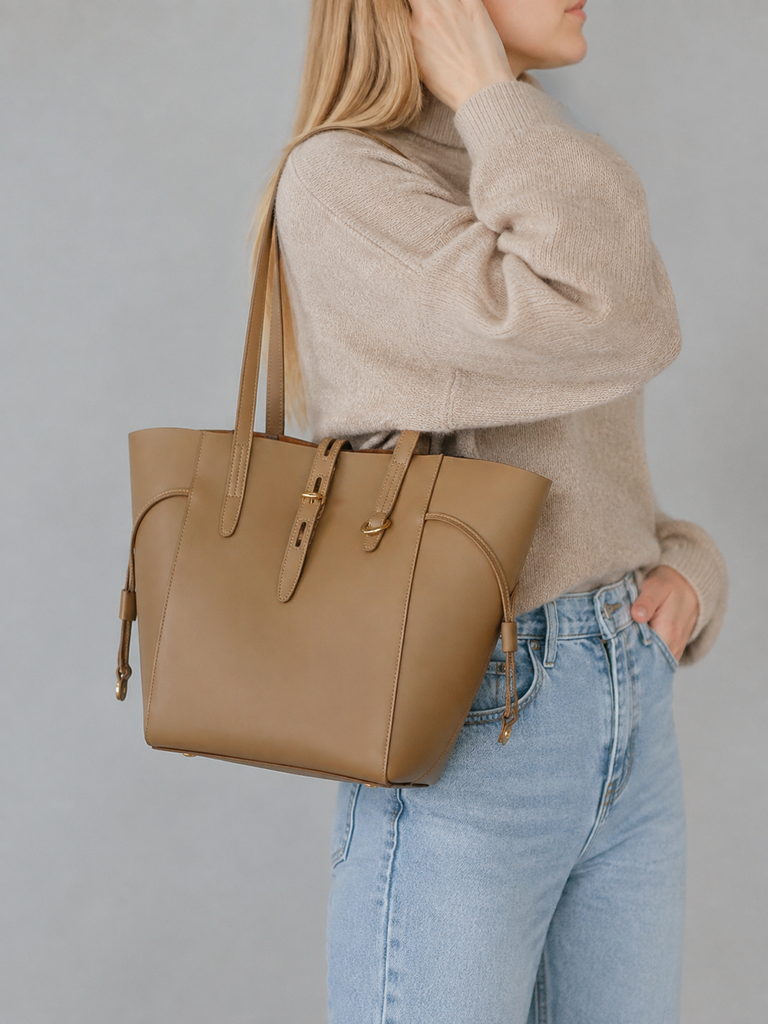 Winged 2-in-1 leather Tote Bag | Bochum