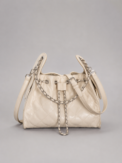 Quilted Chain Bucket Bag |  Konstanz