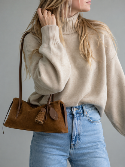 Suede Pillow Shoulder Bag | Ulm