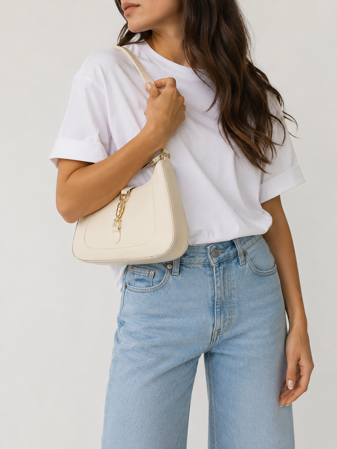 Curved Push-Lock Hobo Bag | Rennes
