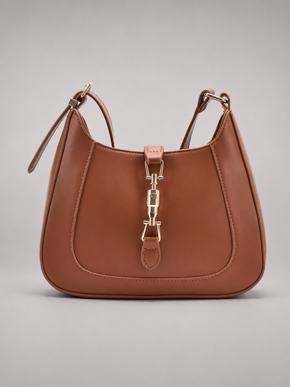 Curved Push-Lock Hobo Bag | Rennes