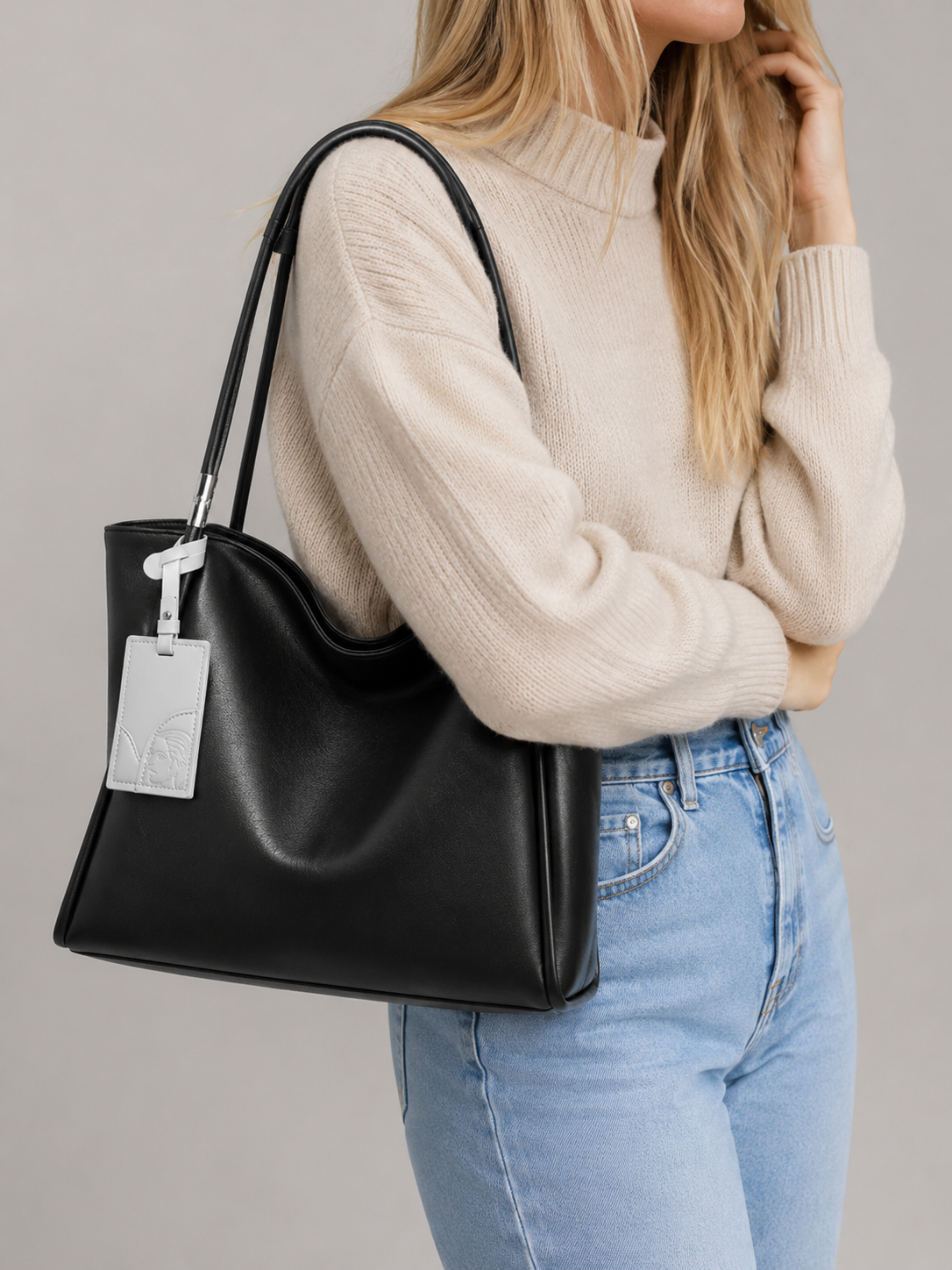 Slouchy Leather Tote Bag |  Aarhus