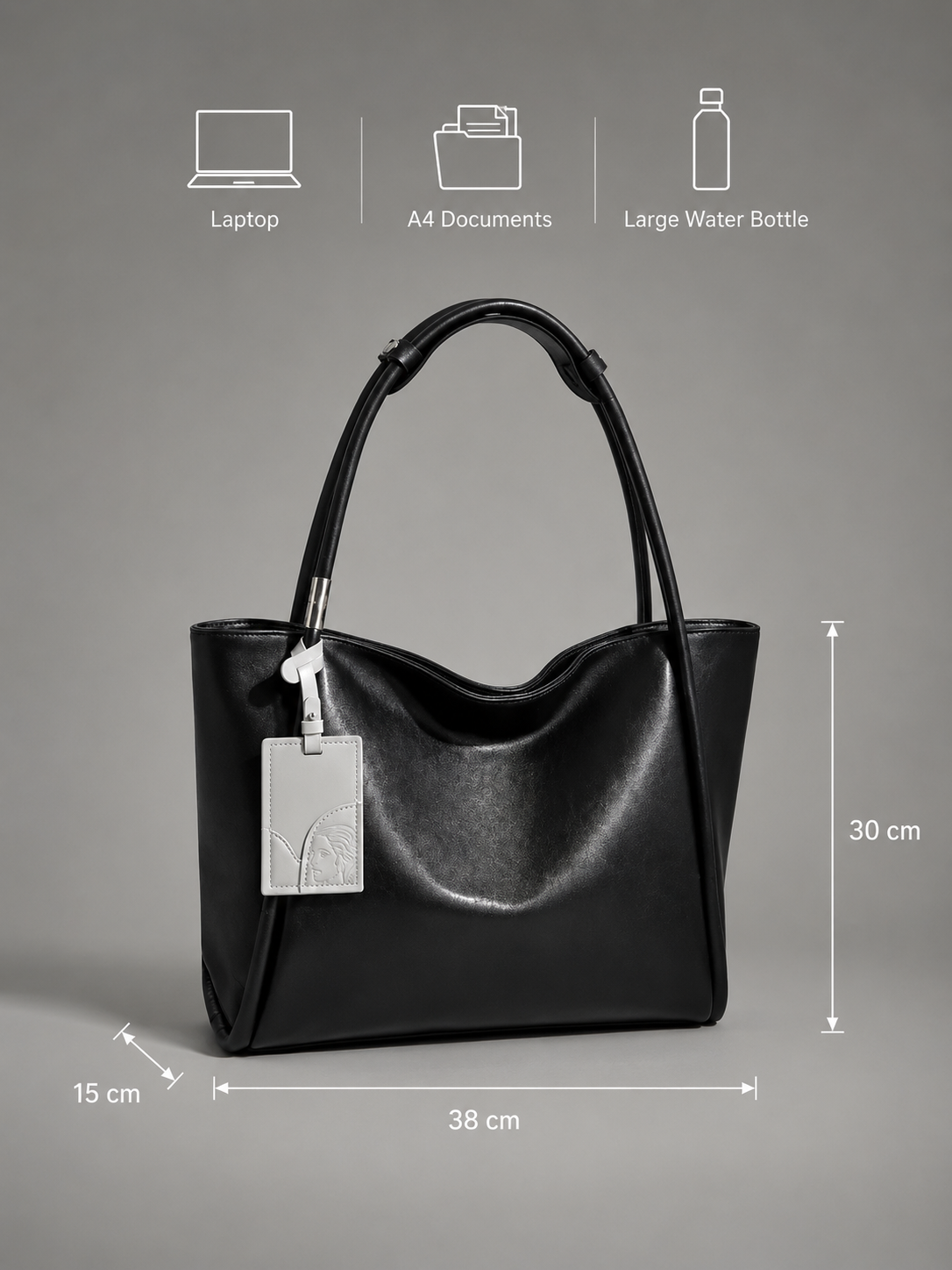 Slouchy Leather Tote Bag |  Aarhus