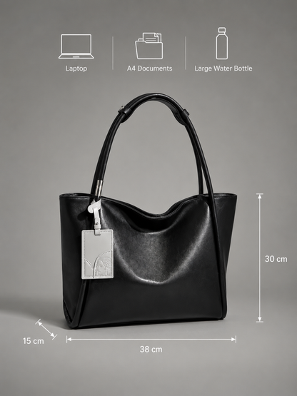 Slouchy Leather Tote Bag |  Aarhus
