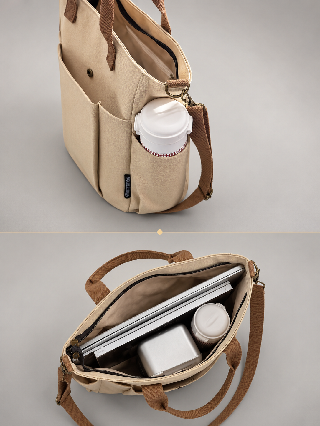 Structured Canvas Tote Bag | Delft