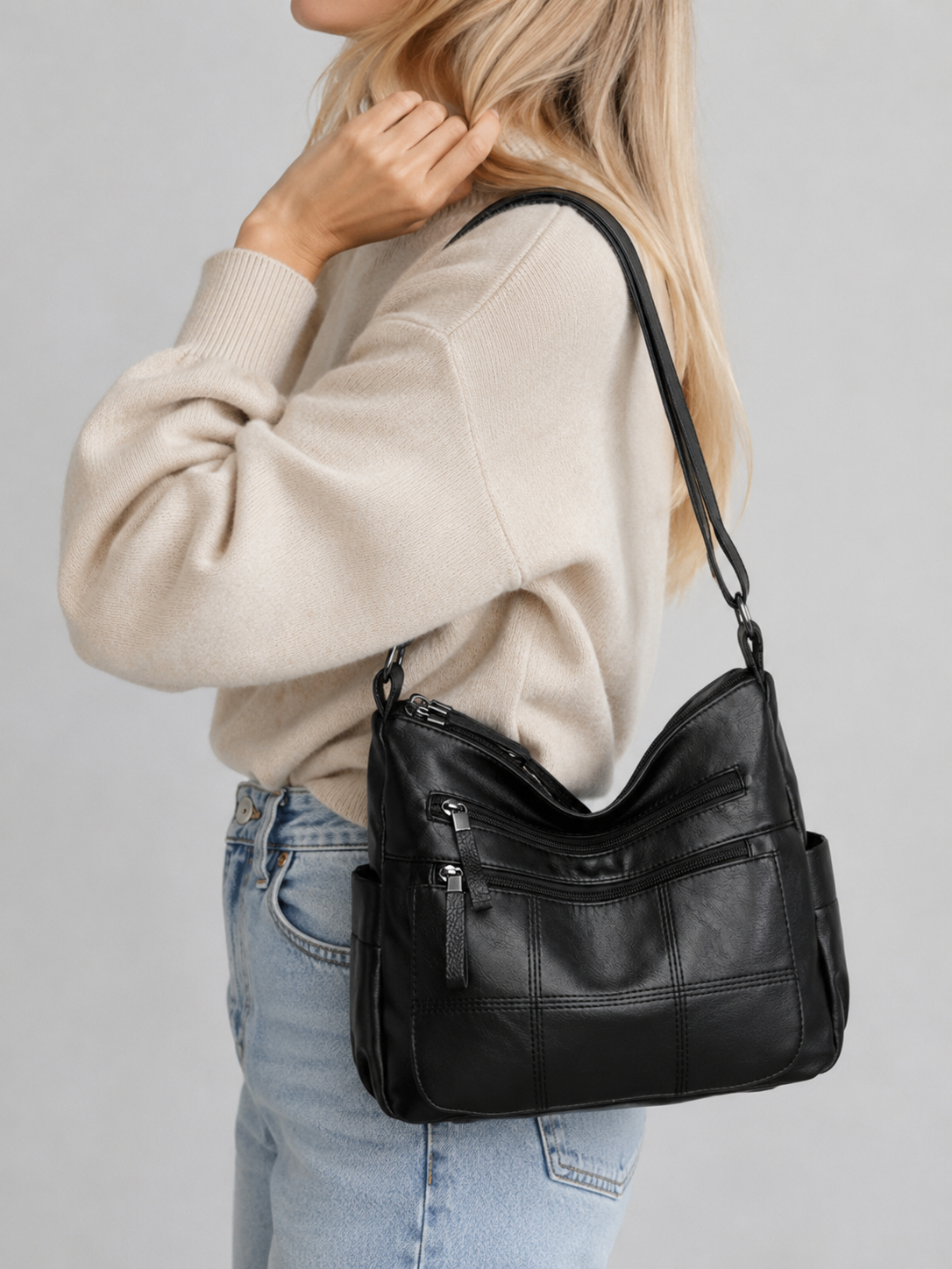 Patchwork Multi-Pocket Hobo | Leipzig
