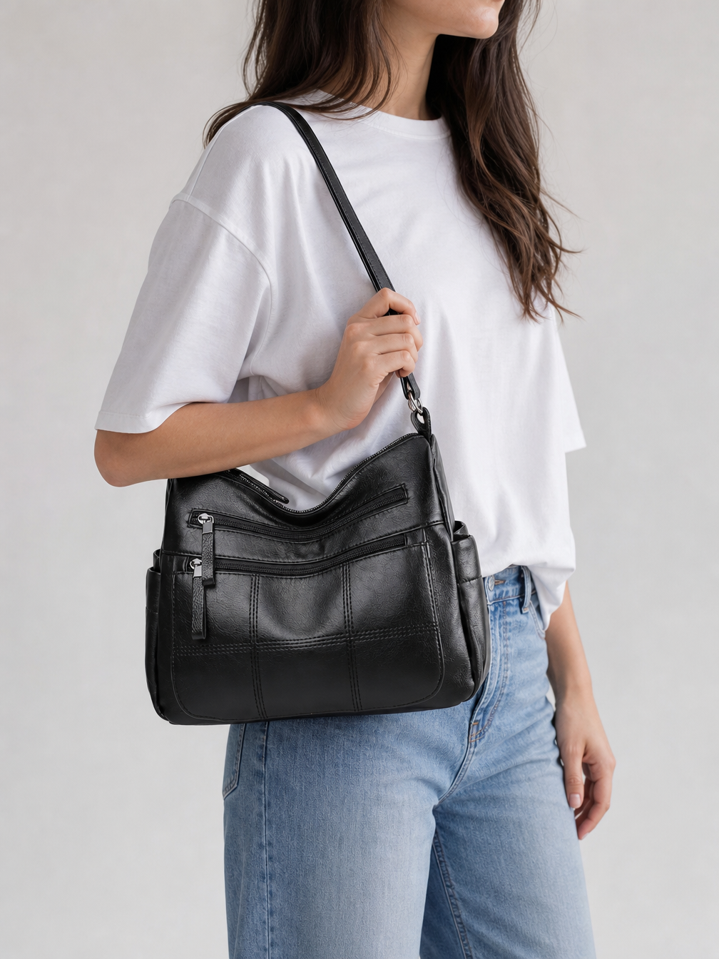 Patchwork Multi-Pocket Hobo | Leipzig