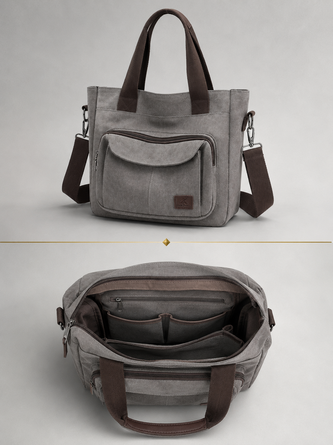 Canvas Pocket Tote Bag  | Utrecht