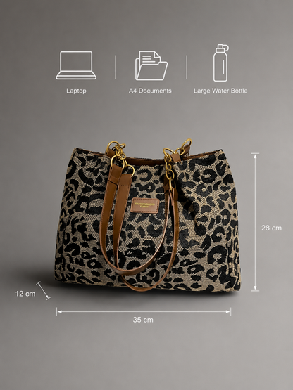 Leopard Print Chain Tote bag | Antibes