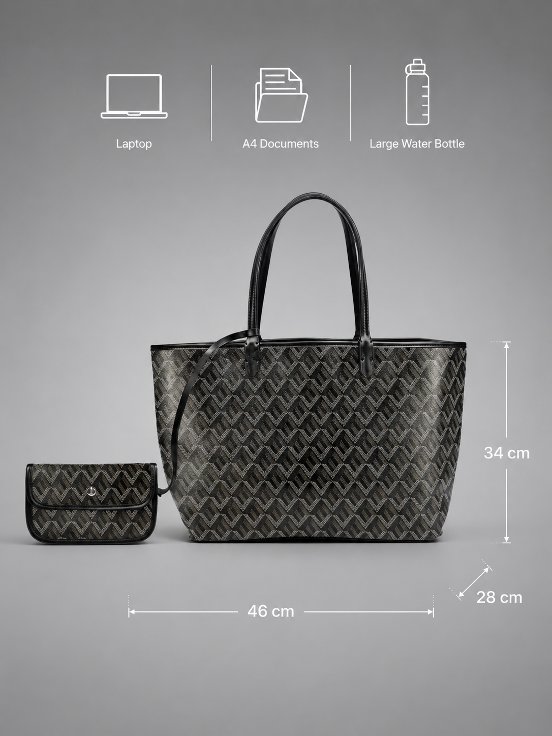 Monogram Tote bag  & Pouch | Dijon