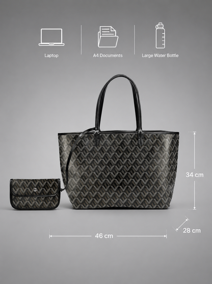 Monogram Tote bag  & Pouch | Dijon