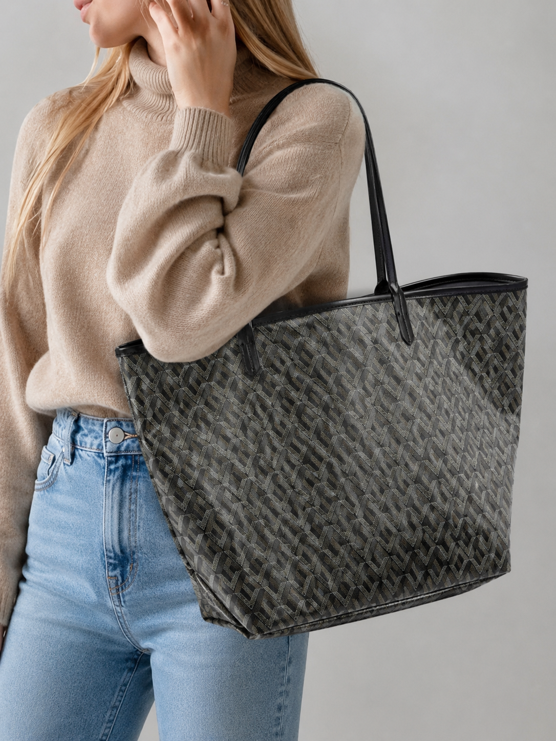 Monogram Tote bag  & Pouch | Dijon