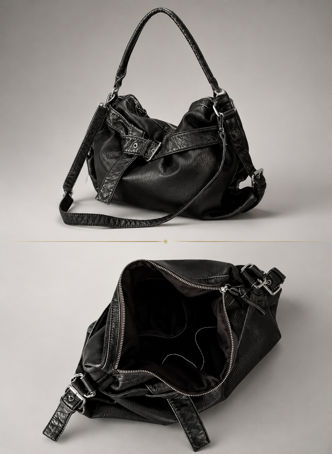 Biker Buckle Hobo Bag | Reims