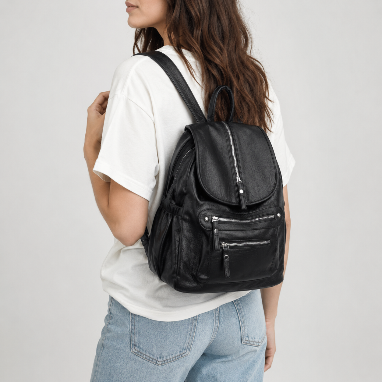 best leather backpack women& 39 Offenburg soft for women multi pocket work large rucksack anti theft top handle adjustable strap everyday – AMALIA & DARIO List Of Fishing Net roadtrip dad With its relaxed style Color:HAMMERED GOLD ORANGE