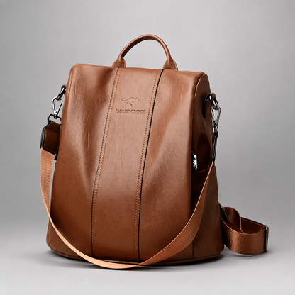 Anti Theft Leather Backpack | Ingolstadt