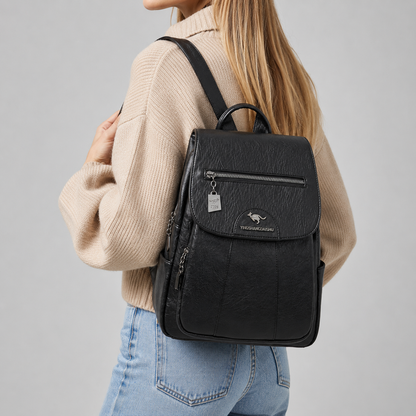 Anti Theft Leather Backpack | Witten
