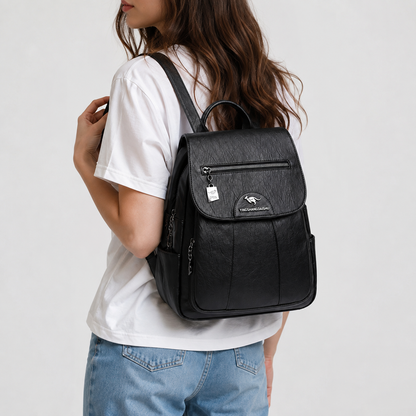 Anti Theft Leather Backpack | Witten