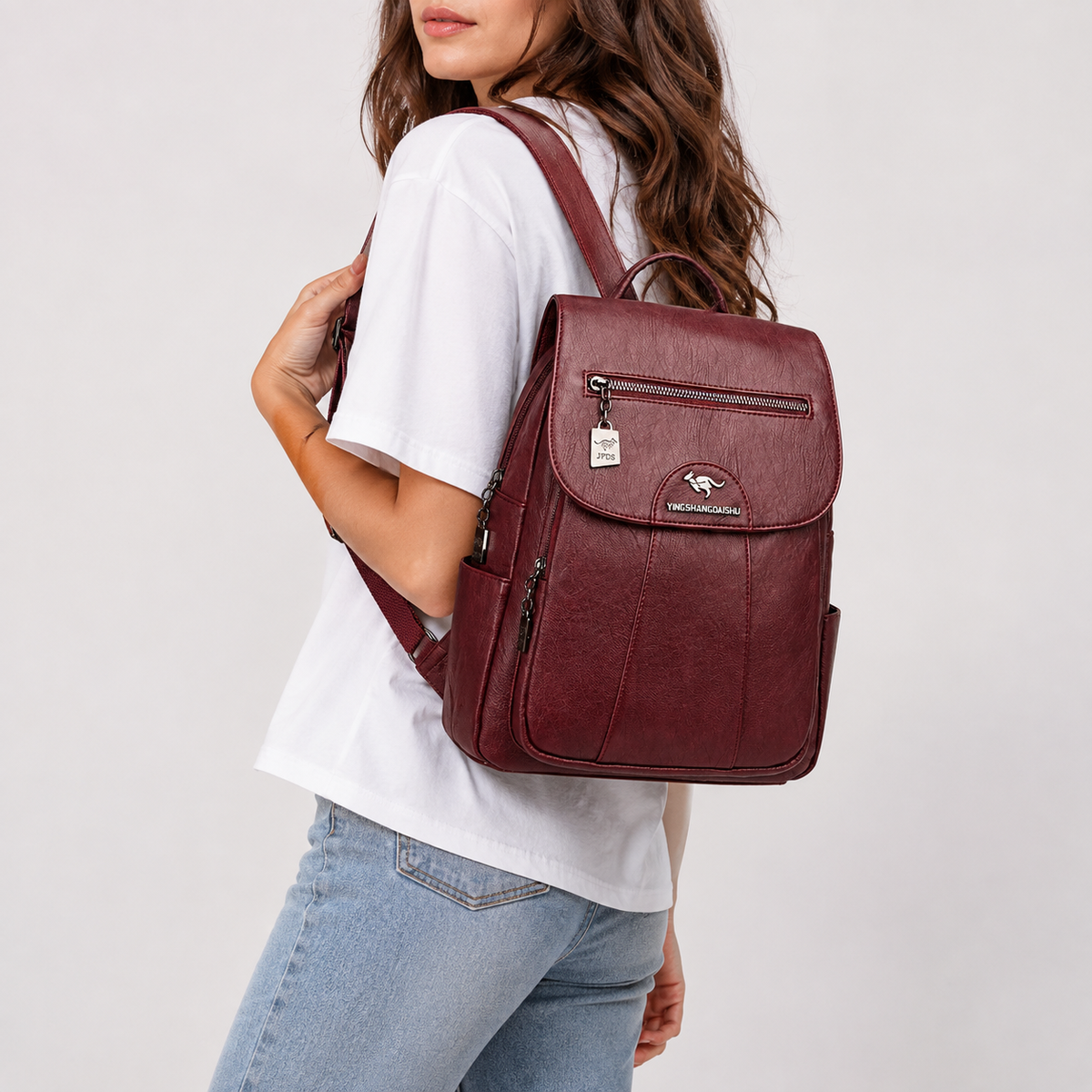 Anti Theft Leather Backpack | Witten